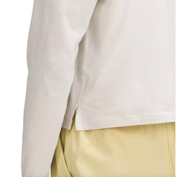 Lululemon Classic-Fit Cotton-Blend Long-Sleeve Shirt Bone White Size 10 - Picture 8 of 10